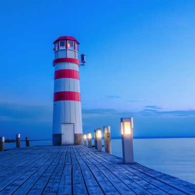red striped lighthouse clipart