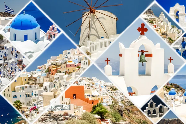 Santorini mosaico — Foto de Stock