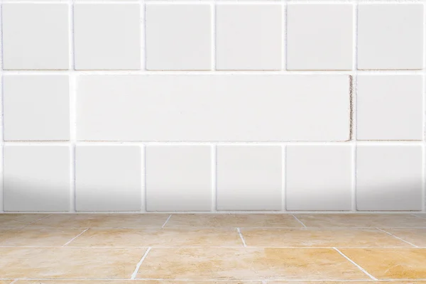 Architectual background made of white mosaic and orange floor — Φωτογραφία Αρχείου