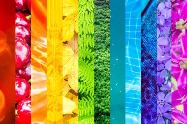 rainbow colors differently clipart