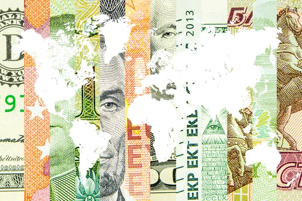 Four main currencies in the world — Stock Photo, Image