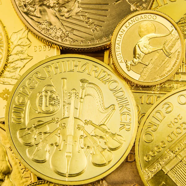 황금 동전의 스택 — 스톡 사진