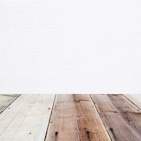 Μικρό ψηφιδωτό φόντο και ξύλινο πάτωμα — Φωτογραφία Αρχείου