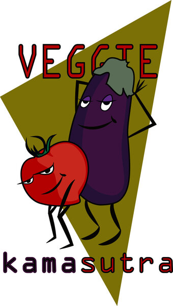 Veggie Kama Sutra Illustration
