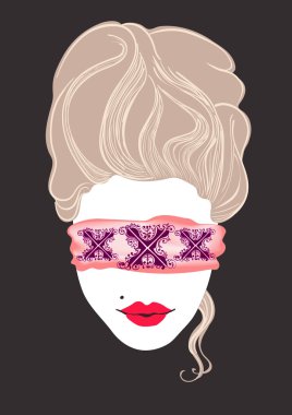 Erotik Marie Antoinette illüstrasyon