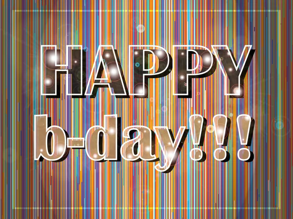 Carte d'anniversaire colorée — Image vectorielle