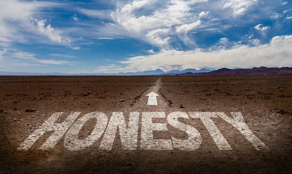 Honesty written on road — Stock Photo, Image