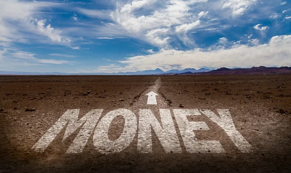 Money written on road — Stock Photo, Image