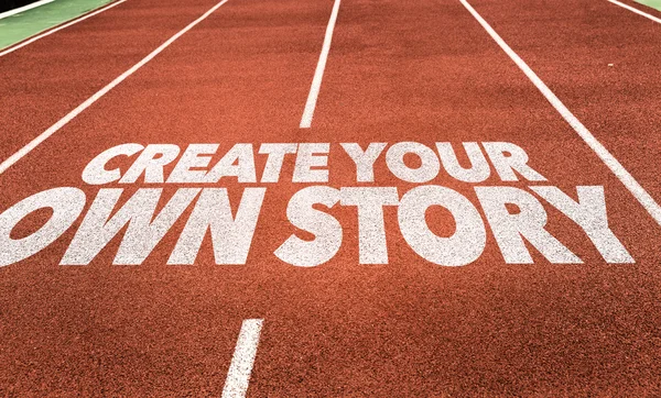 Erstellen Sie Ihre eigene Geschichte auf der Laufstrecke — Stockfoto