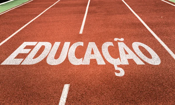 Education on running track — Stock Photo, Image