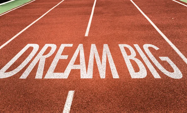 Dream Big on running track — Stock Photo, Image
