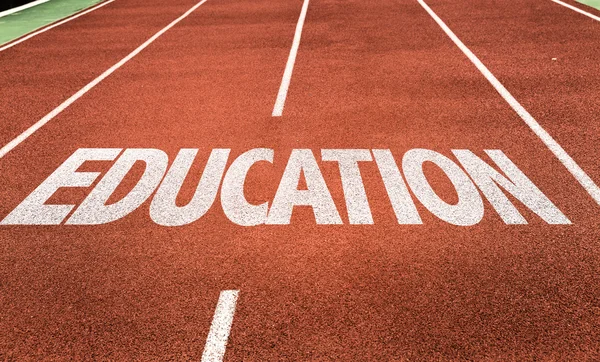 Education on running track — Stock Photo, Image