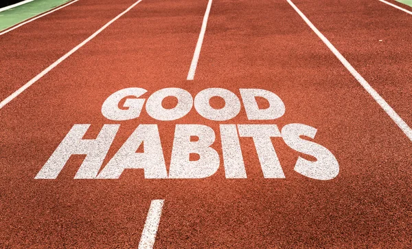 Good Habits on running track — Stock Photo, Image