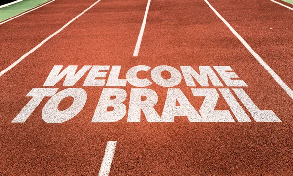 Bienvenue au Brésil sur piste de course — Photo