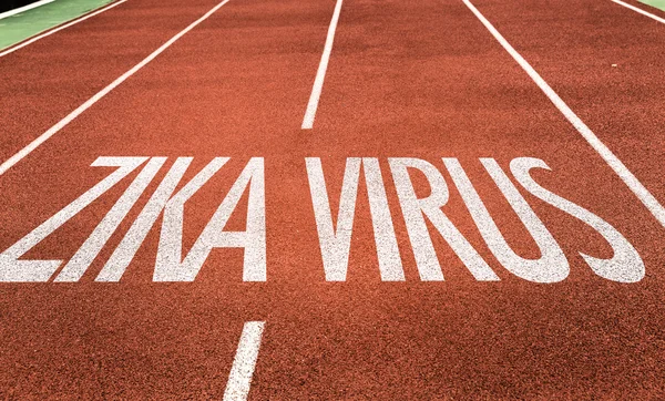 Zika vírus na pista de corrida — Fotografia de Stock