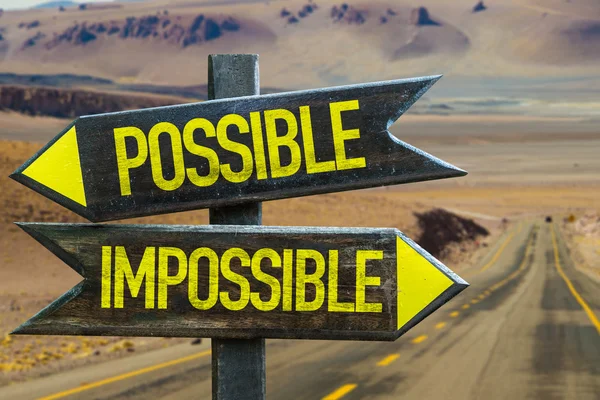 Possible - Impossible signpost — Stock Photo, Image