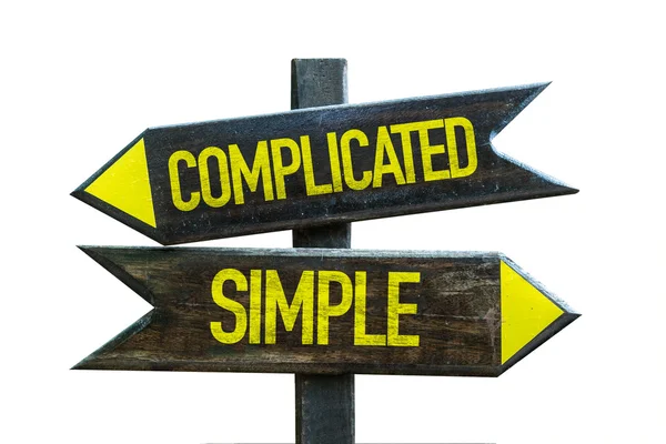 Complicado - Sinal simples — Fotografia de Stock