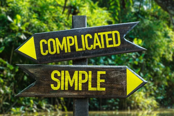 Complicated - Simple signpost — Stock Photo, Image