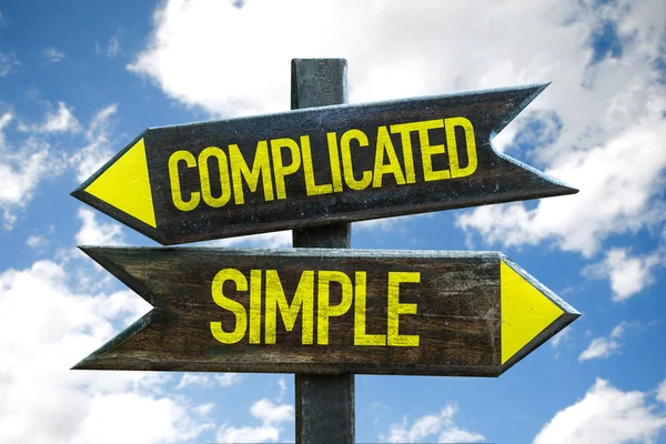 Complicated - Simple signpost — Stock Photo, Image