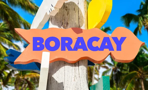 Boracay welcome sign — Stock Photo, Image