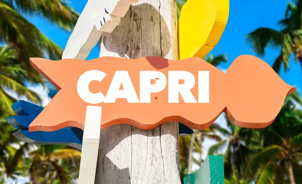 ป้ายต้อนรับ Capri — ภาพถ่ายสต็อก