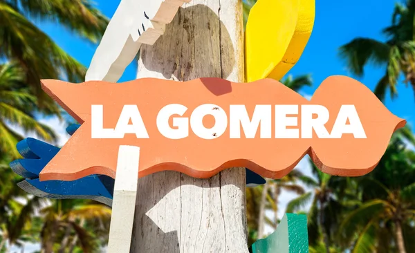 Señal de bienvenida La Gomera — Foto de Stock