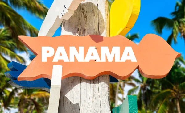 巴拿马欢迎标语 — 图库照片
