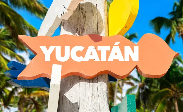 Приветственный знак Юкатана — стоковое фото