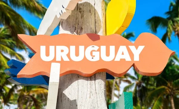 Uruguay segno di benvenuto — Foto Stock