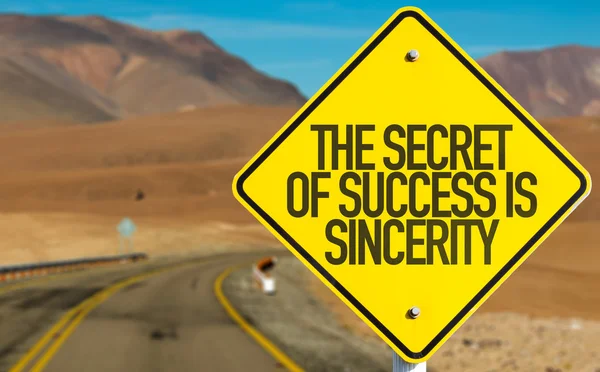 The Secret of Success is Sincerity sign — Stock Photo, Image