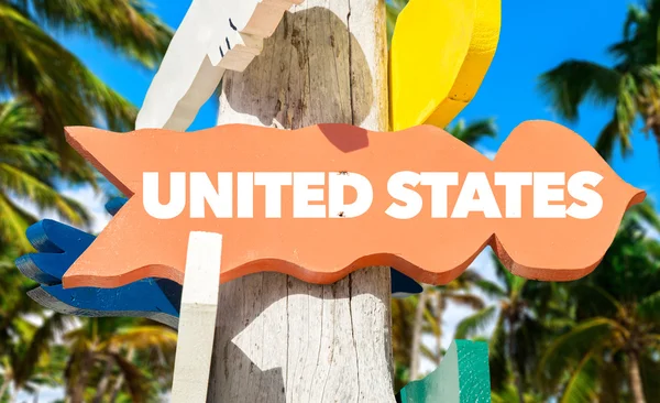 United States welcome sign — Stock Photo, Image