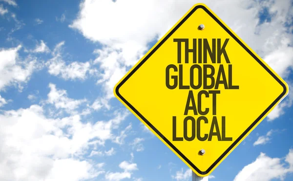 Think Global Act Local sign — Stock Photo, Image