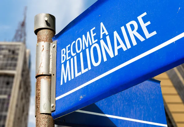 Diventa milionario scritto su cartello — Foto Stock