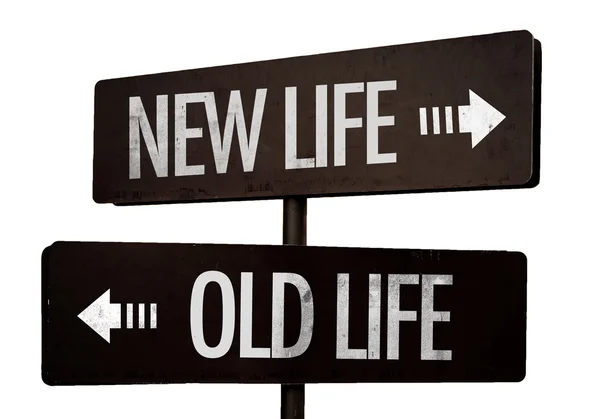 Nueva vida - Señalización de la vieja vida —  Fotos de Stock
