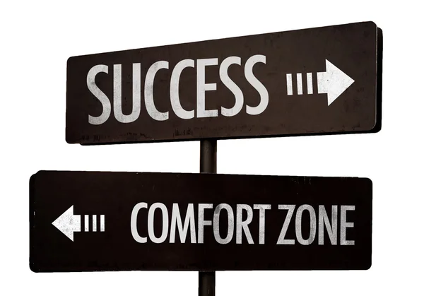 Succes - Comfort Zone wegwijzer — Stockfoto