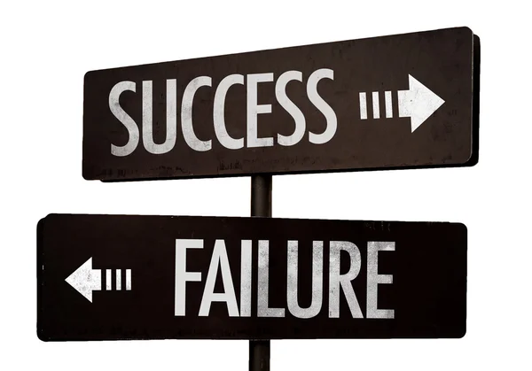 Başarı - başarısızlık tabelasını — Stok fotoğraf