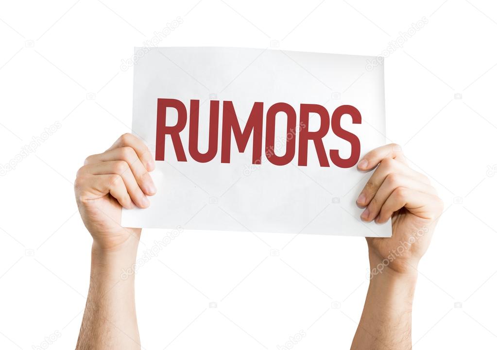 Rumors text placard