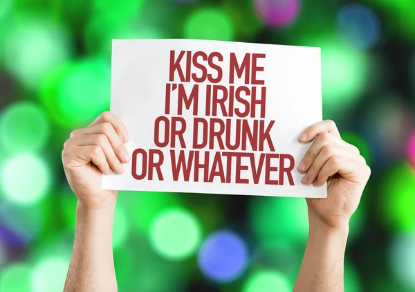 Kiss Me Im Plaque irlandaise — Photo