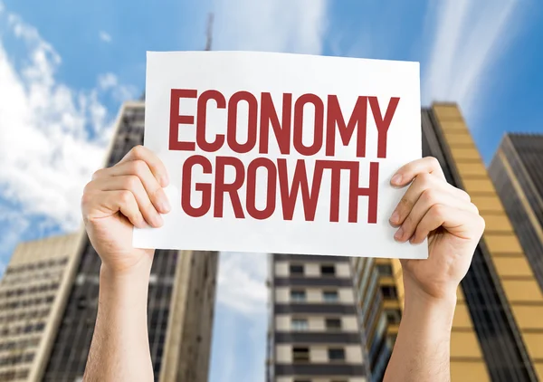 Economy Growth placard — Stock Photo, Image