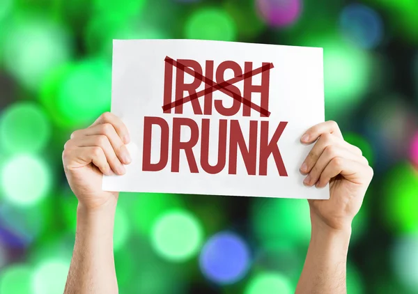 Irish Drunk placard — Stock Photo, Image