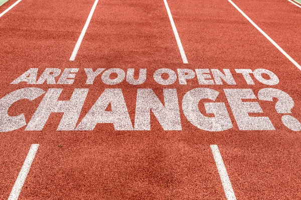 Are You Open to Change? written on track — Stock Photo, Image