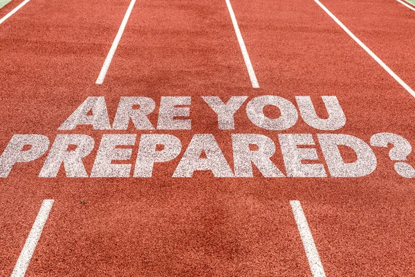 Are You Prepared? written on track — Stock Photo, Image