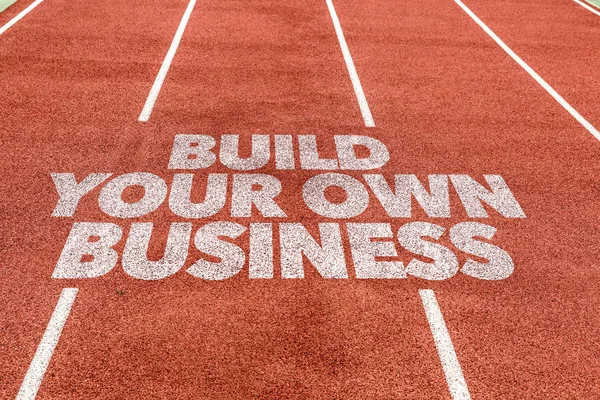 Build Your Own Business geschreven op de rails — Stockfoto