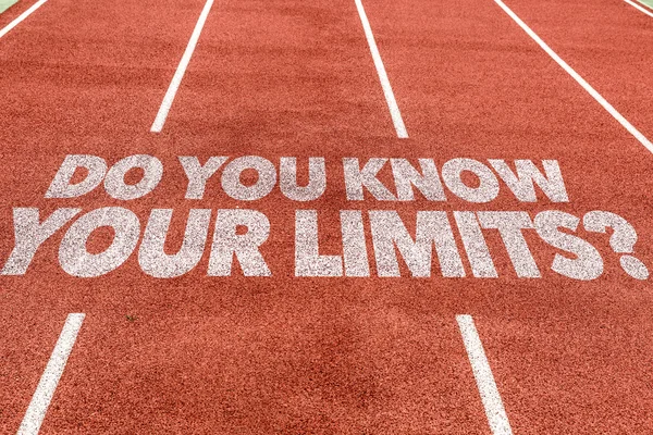 Do You Know Your Limits? written on track — Stock Photo, Image