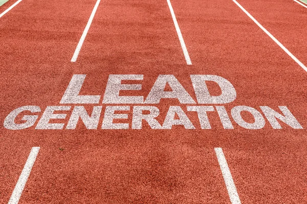 Generación de Plomo escrito en la pista — Foto de Stock