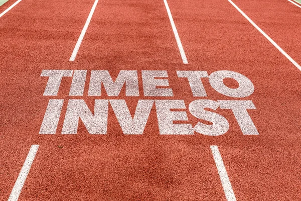 Time To Invest written on track — Stock Photo, Image