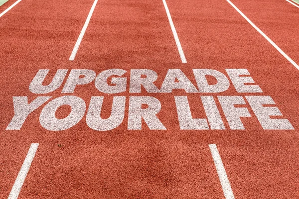 Upgrade Your Life written on track — Stock Photo, Image