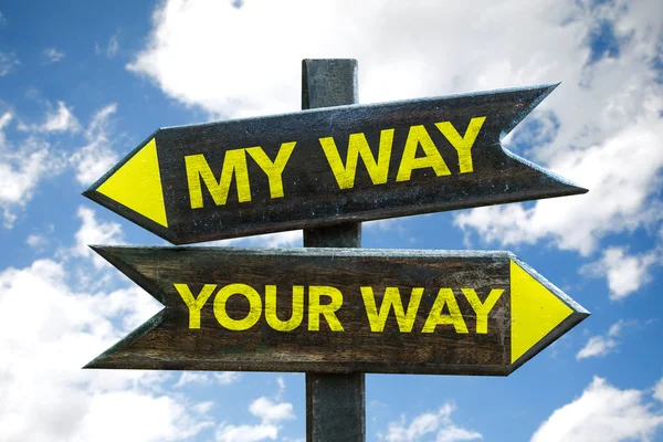 My Way - Your Way signpost — Stock Photo, Image