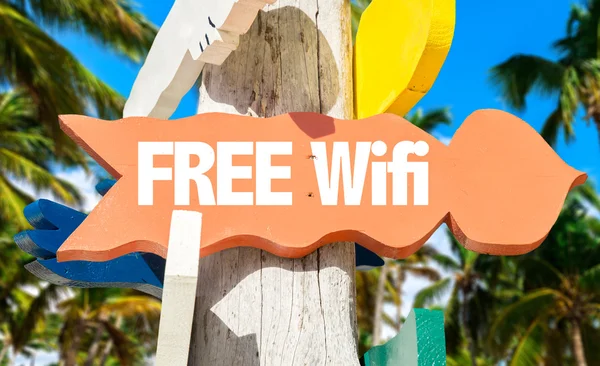 Free Wifi welcome sign — Stock Photo, Image