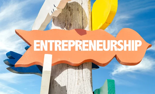 Entrepreneurship welcome sign — Stock Photo, Image